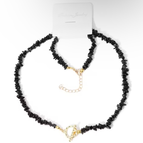 Black Obsidian - Natural Stone Necklace - Picture 3 of 4